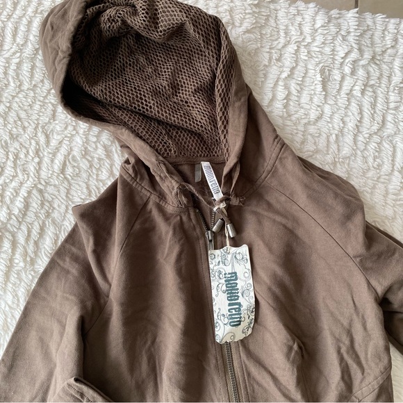 NWT Womans brown jacket  hoodie casual - Picture 2 of 6